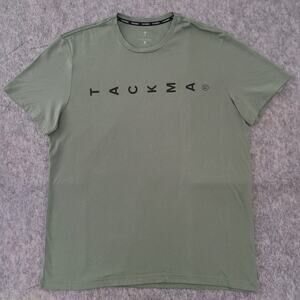 Tackma Mens XXL Army Olive Green Shirt Made In USA Los Angeles Seek No Approval